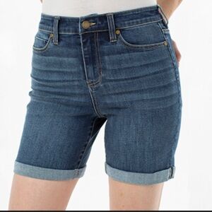 Liverpool Los Angeles High Rise Cuffed Denim Shorts
